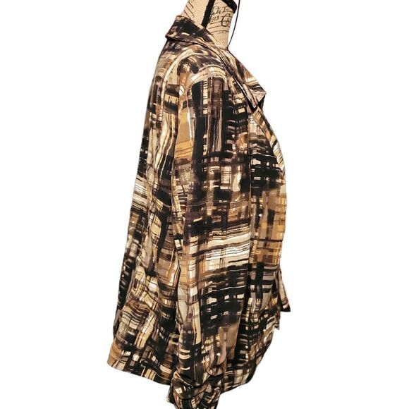 Dress Barn Ruched Open Front Jacket Size 14/16 - Picture 5 of 9